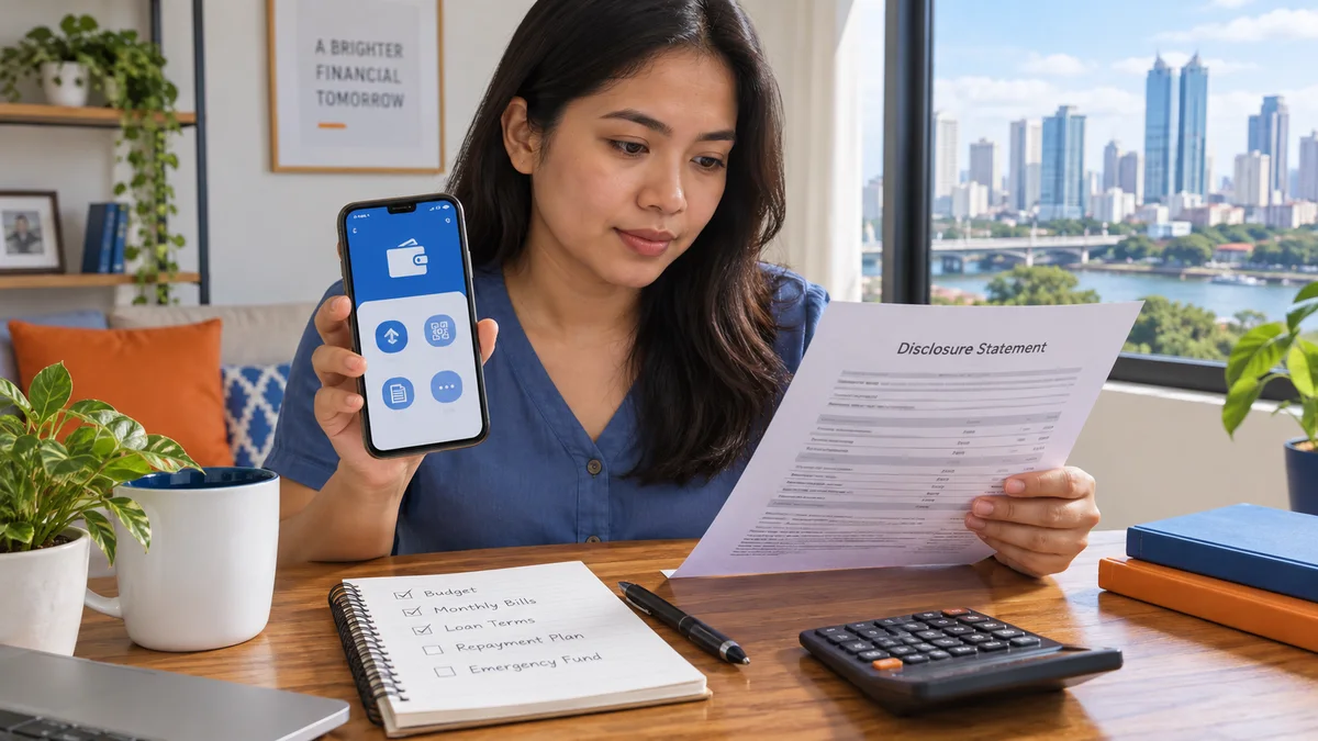 Shopper reviewing an UnaCash installment offer and total repayment